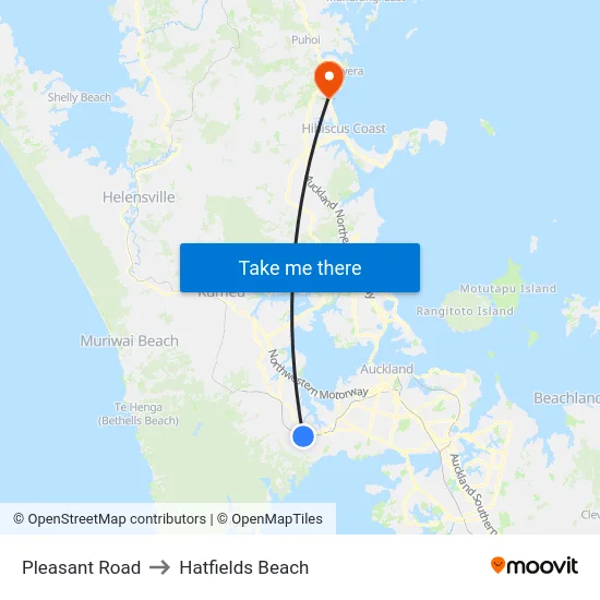 Pleasant Road to Hatfields Beach map