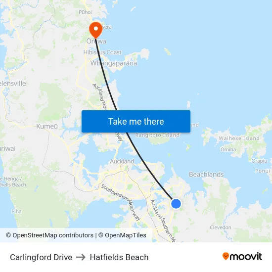 Carlingford Drive to Hatfields Beach map