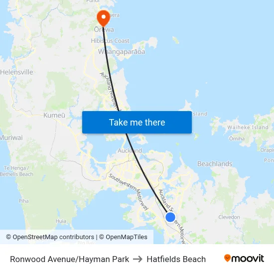 Ronwood Avenue/Hayman Park to Hatfields Beach map