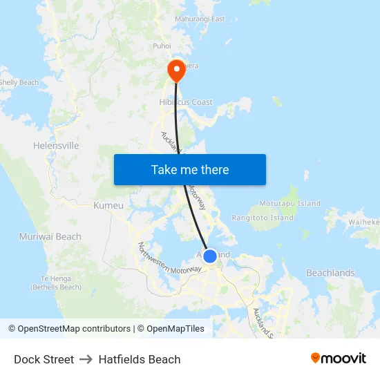 Dock Street to Hatfields Beach map
