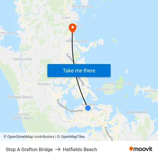 Stop A Grafton Bridge to Hatfields Beach map