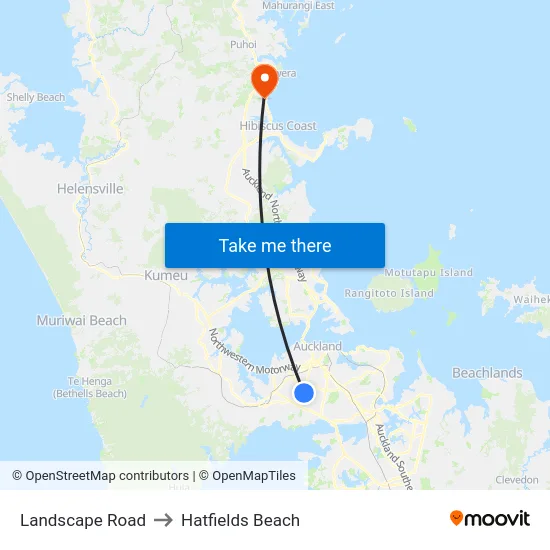 Landscape Road to Hatfields Beach map
