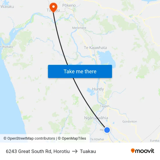 6243 Great South Rd, Horotiu to Tuakau map