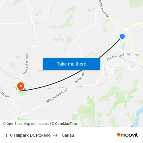 110 Hillpark Dr, Pōkeno to Tuakau map