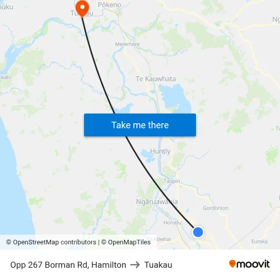 Opp 267 Borman Rd, Hamilton to Tuakau map