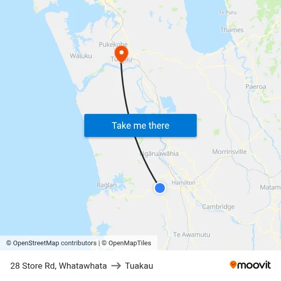 28 Store Rd, Whatawhata to Tuakau map