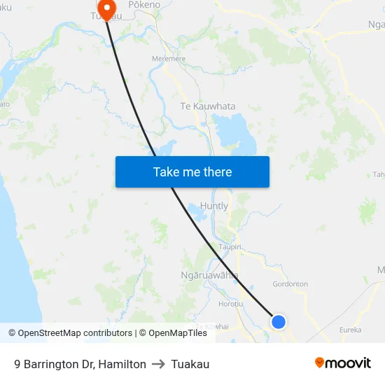 9 Barrington Dr, Hamilton to Tuakau map