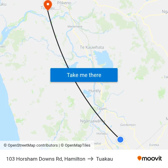 103 Horsham Downs Rd, Hamilton to Tuakau map