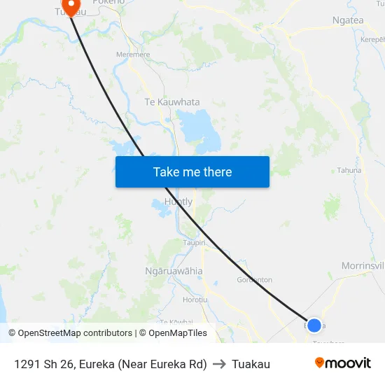 1291 Sh 26, Eureka (Near Eureka Rd) to Tuakau map