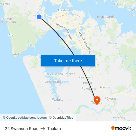 22 Swanson Road to Tuakau map