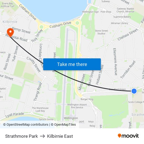 Strathmore Park to Kilbirnie East map