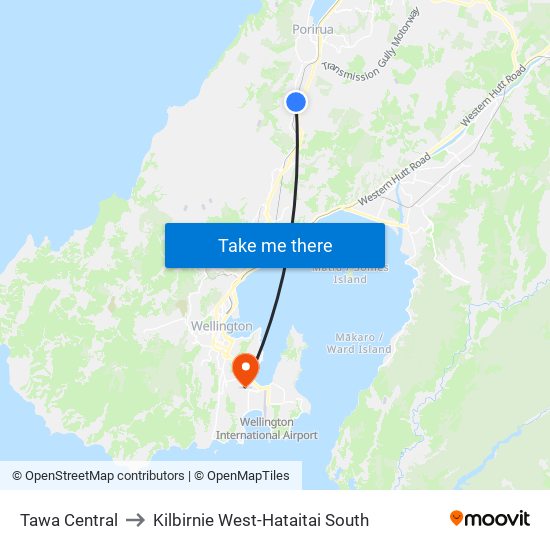 Tawa Central to Kilbirnie West-Hataitai South map
