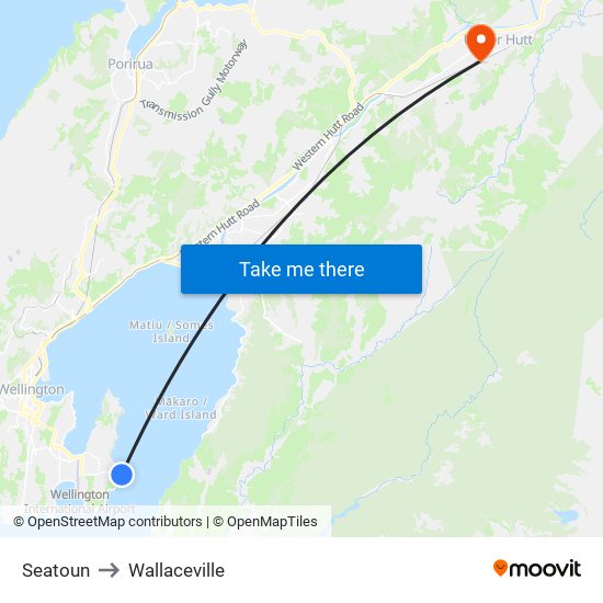 Seatoun to Wallaceville map