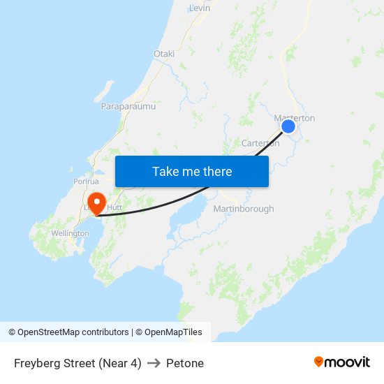 Freyberg Street (Near 4) to Petone map