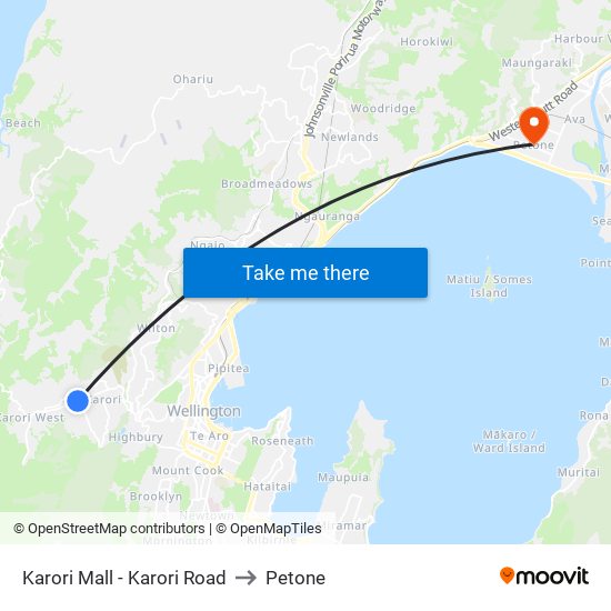 Karori Mall - Karori Road to Petone map