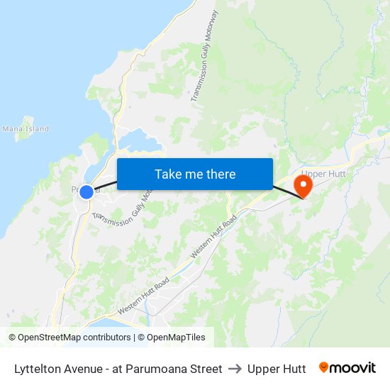 Lyttelton Avenue - at Parumoana Street to Upper Hutt map