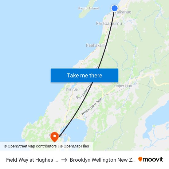 Field Way at Hughes Street to Brooklyn Wellington New Zealand map