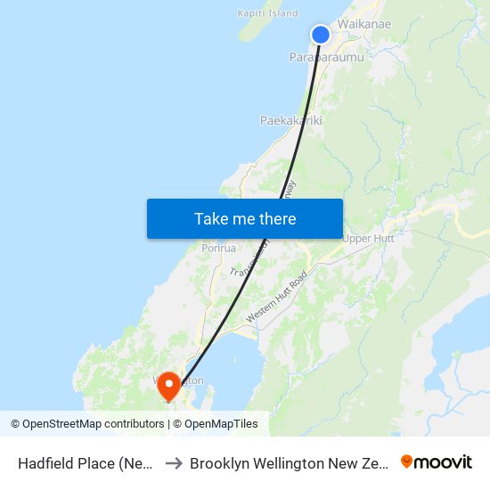 Hadfield Place (Near 3) to Brooklyn Wellington New Zealand map