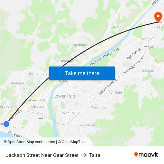 Jackson Street Near Gear Street to Taita map