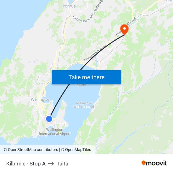 Kilbirnie - Stop A to Taita map