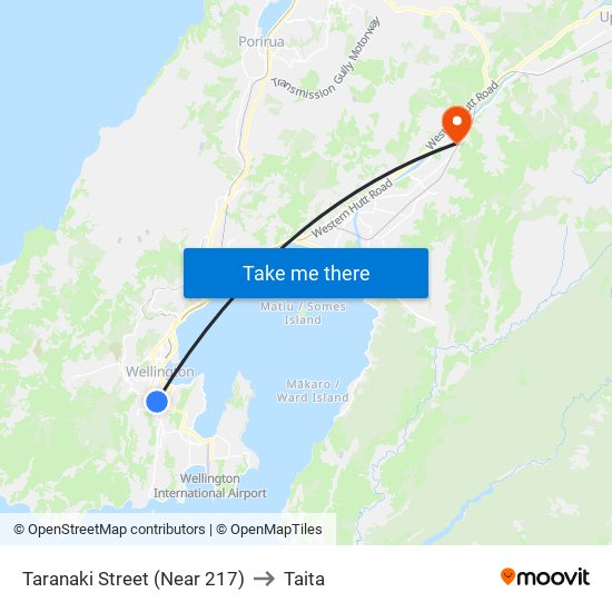 Taranaki Street (Near 217) to Taita map