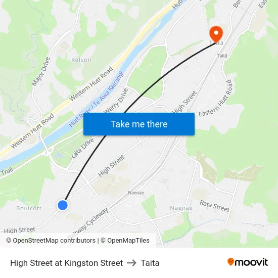 High Street at Kingston Street to Taita map