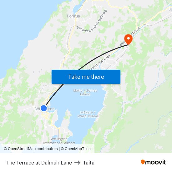 The Terrace at Dalmuir Lane to Taita map