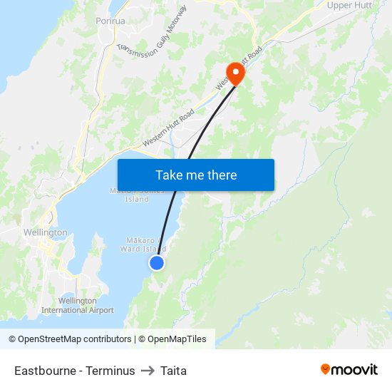 Eastbourne - Terminus to Taita map