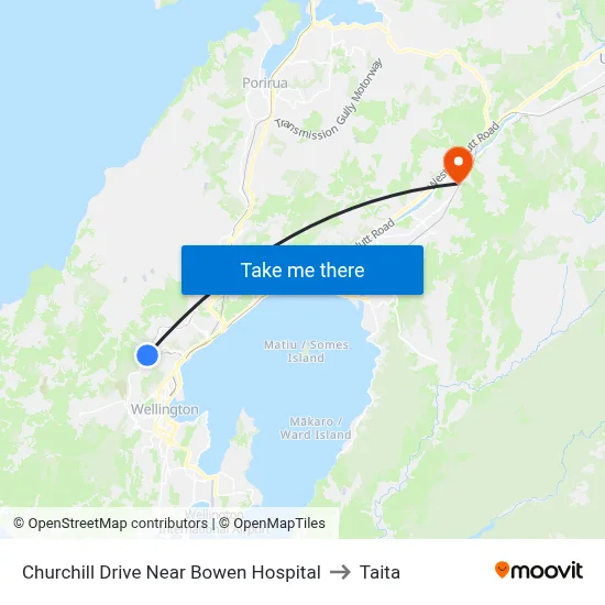 Churchill Drive Near Bowen Hospital to Taita map