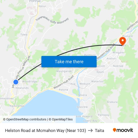 Helston Road at Mcmahon Way (Near 103) to Taita map