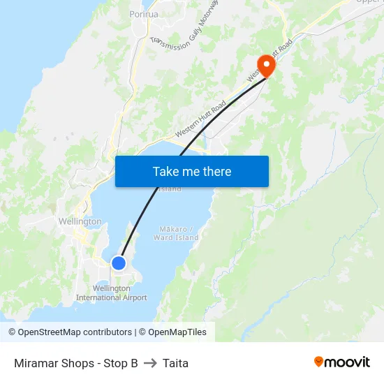 Miramar Shops - Stop B to Taita map