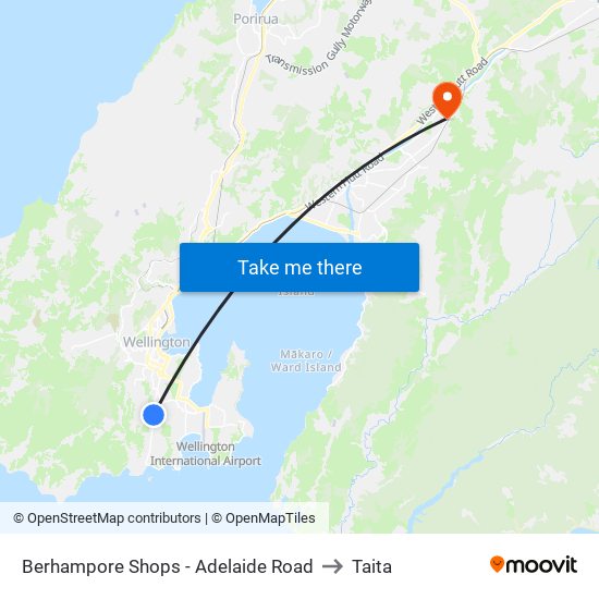 Berhampore Shops - Adelaide Road to Taita map