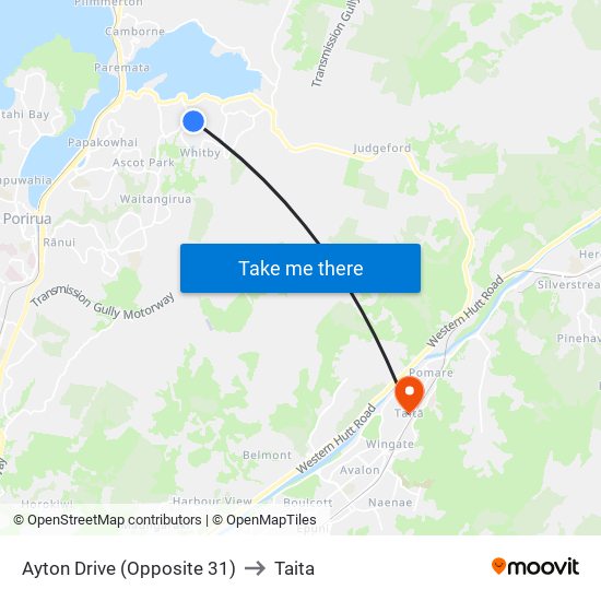 Ayton Drive (Opposite 31) to Taita map