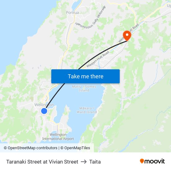 Taranaki Street at Vivian Street to Taita map