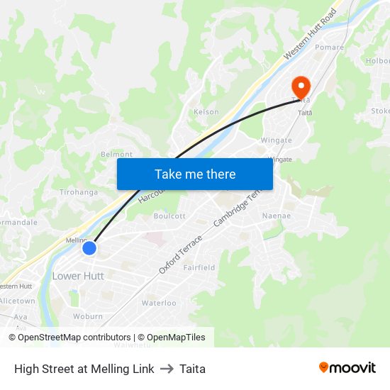 High Street at Melling Link to Taita map