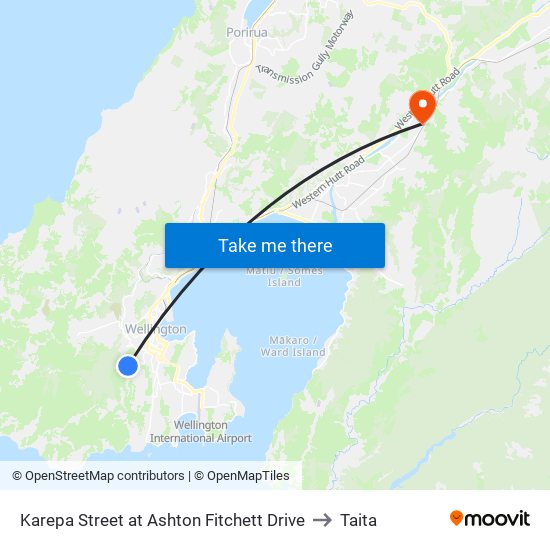 Karepa Street at Ashton Fitchett Drive to Taita map