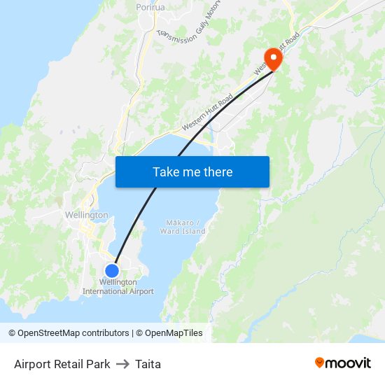 Airport Retail Park to Taita map