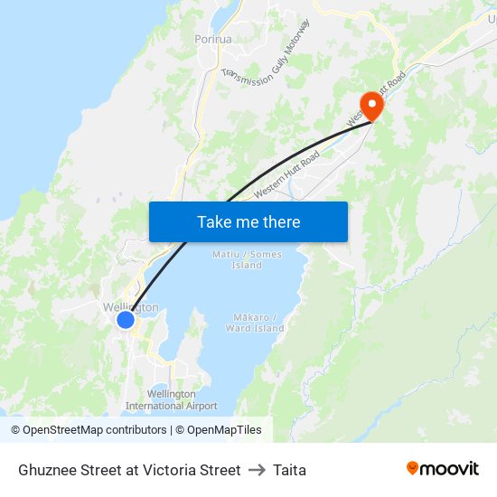 Ghuznee Street at Victoria Street to Taita map