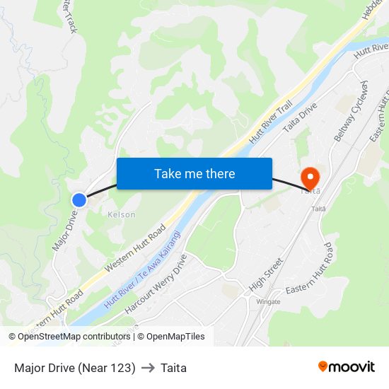 Major Drive (Near 123) to Taita map
