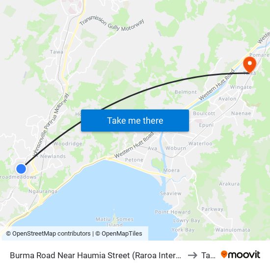 Burma Road Near Haumia Street (Raroa Intermediate) to Taita map