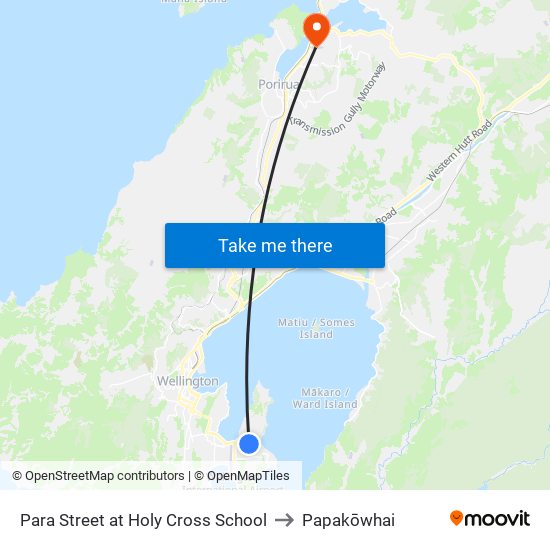 Para Street at Holy Cross School to Papakōwhai map