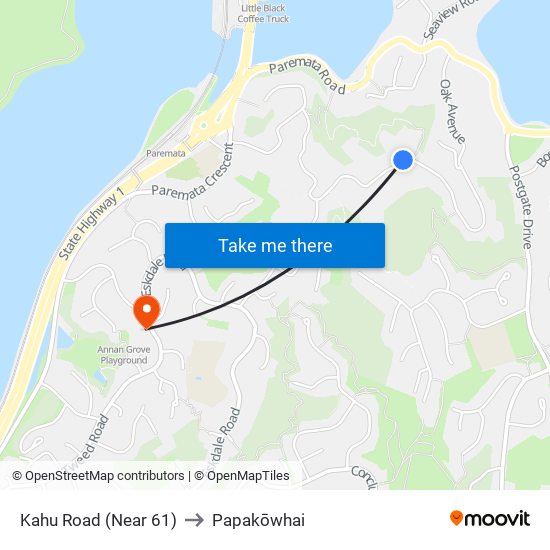 Kahu Road (Near 61) to Papakōwhai map