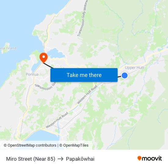 Miro Street (Near 85) to Papakōwhai map