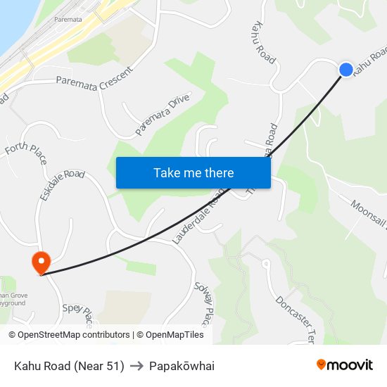 Kahu Road (Near 51) to Papakōwhai map