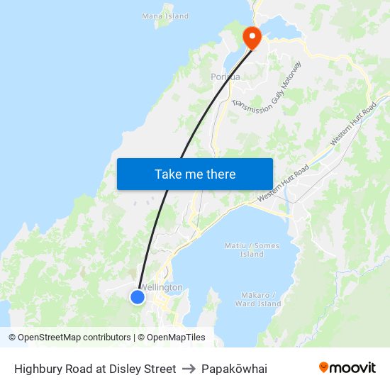 Highbury Road at Disley Street to Papakōwhai map