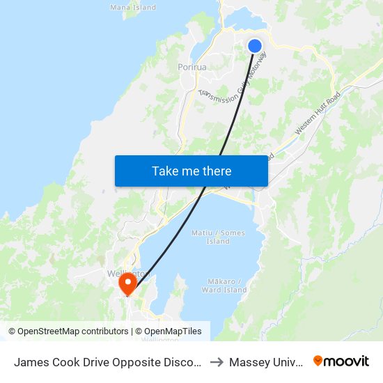 James Cook Drive Opposite Discovery Drive to Massey University map