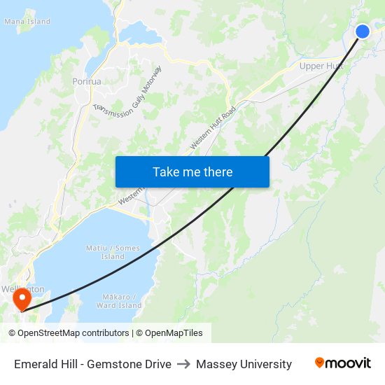 Emerald Hill - Gemstone Drive to Massey University map