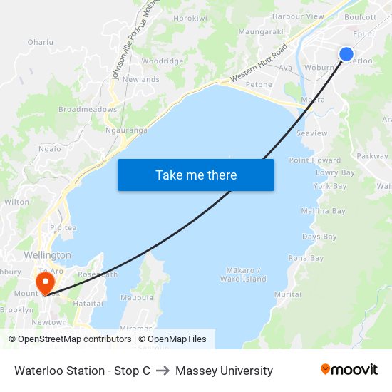 Waterloo Station - Stop C to Massey University map