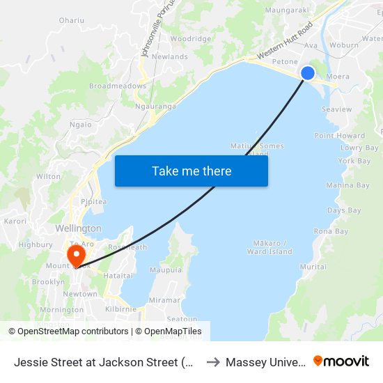 Jessie Street at Jackson Street (Near 26) to Massey University map