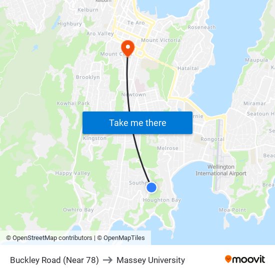 Buckley Road (Near 78) to Massey University map